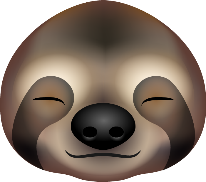 Sloth Emoji Smiling Face