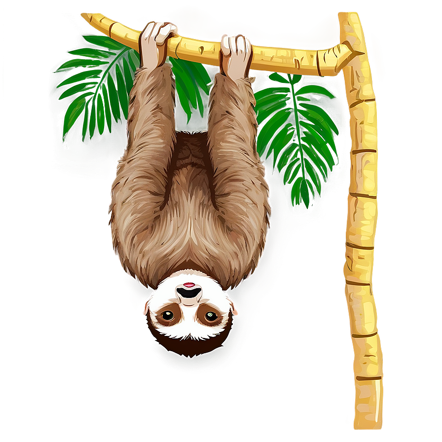 Sloth Hanging Upside Down Png 76