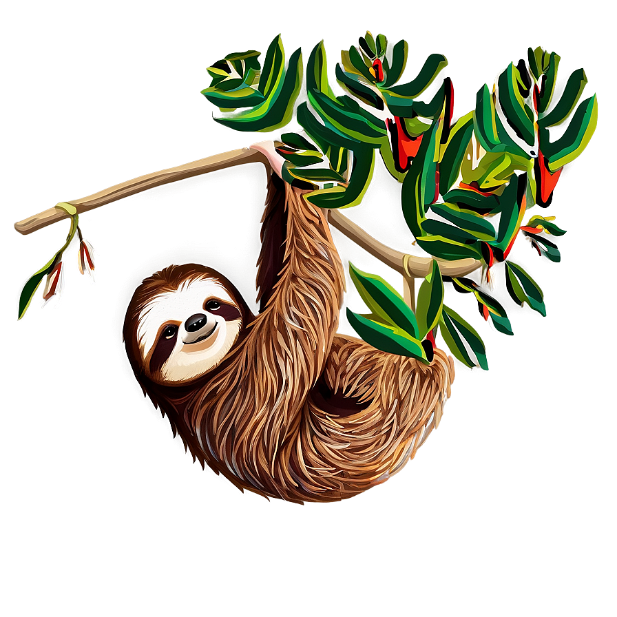 Sloth Illustration Png 48