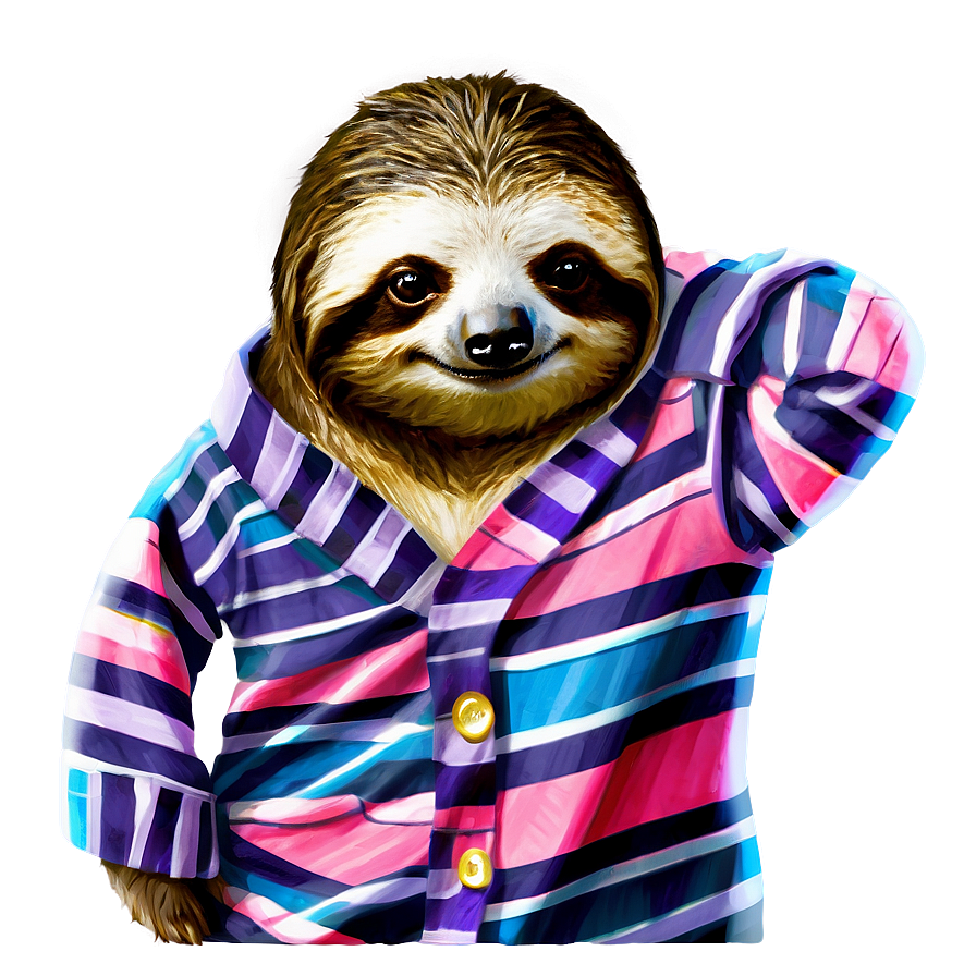 Sloth In Pajamas Png Rlj14