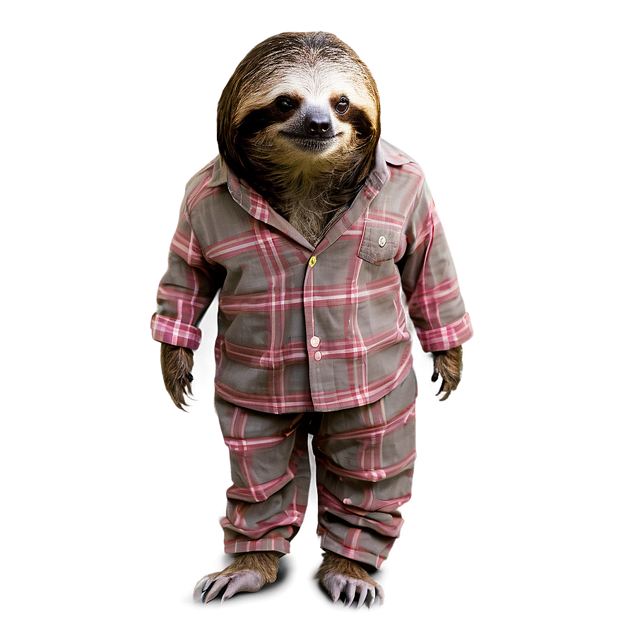 Sloth In Pajamas Png Yjv78