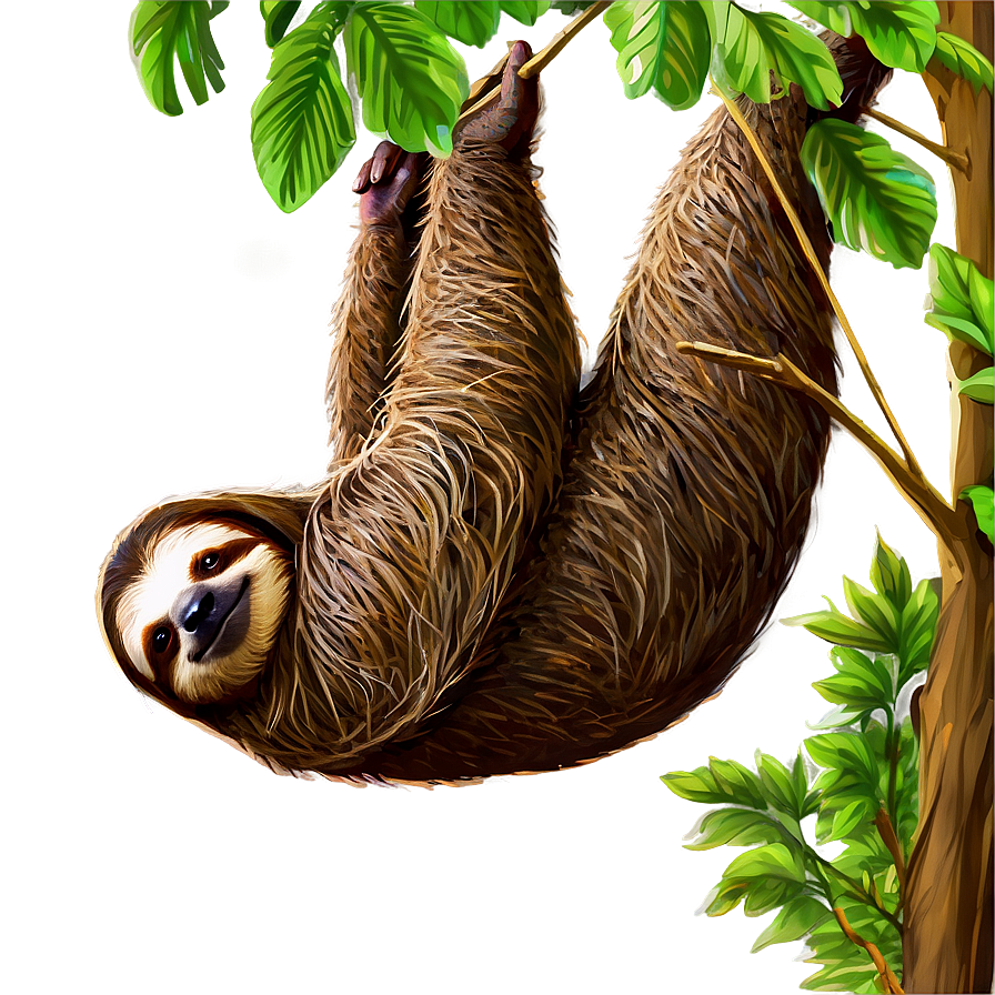 Sloth On Branch Png 15