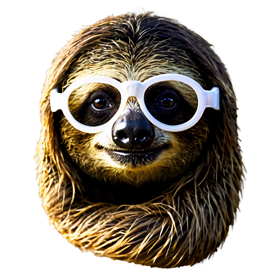 Sloth With Glasses Png Gku2