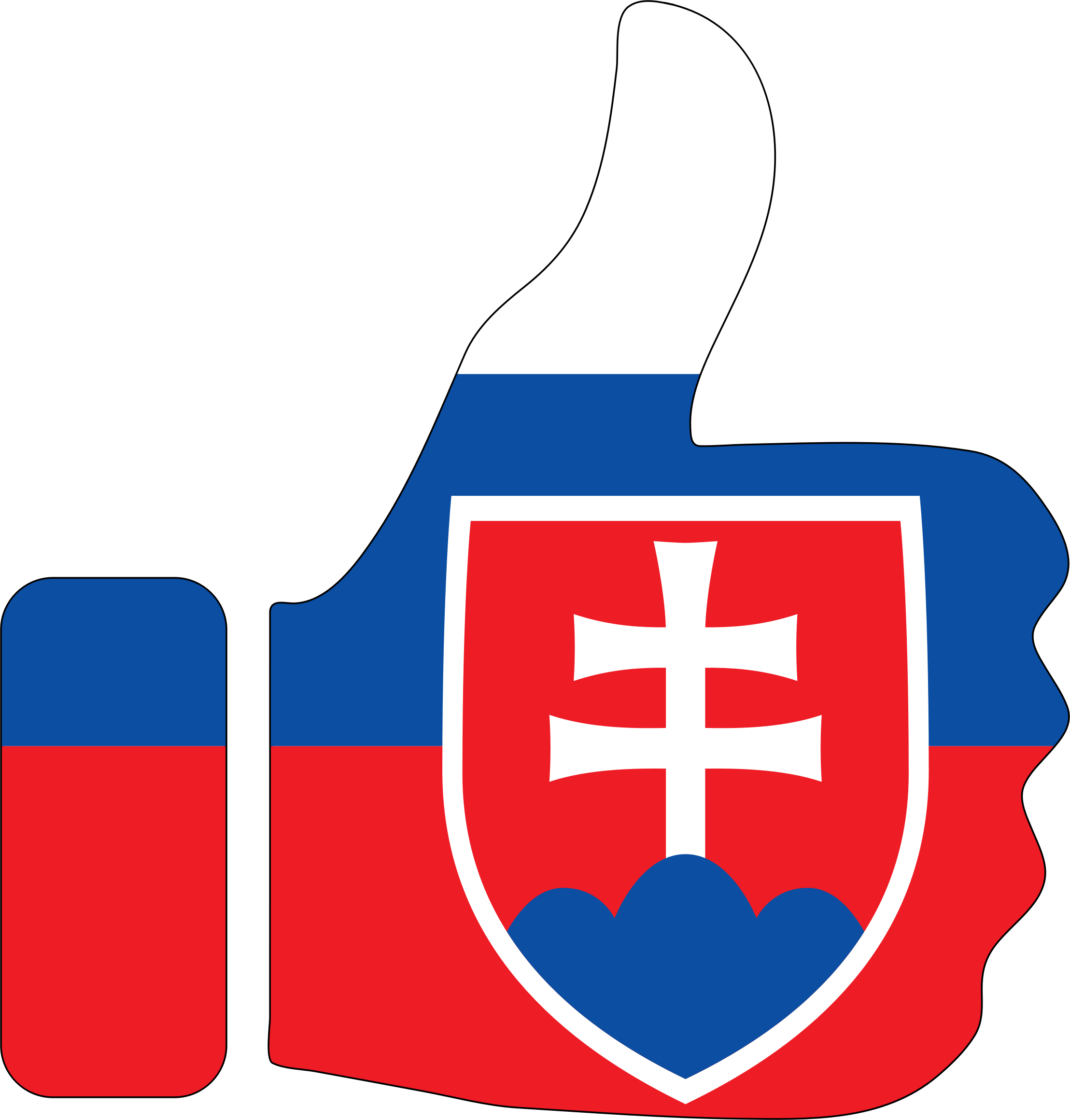 Slovakia Thumbs Up Flag Graphic