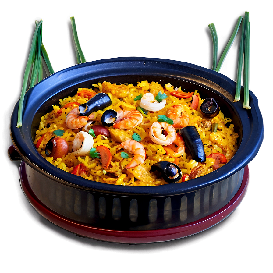 Slow Cooker Paella Savory Png Klr15