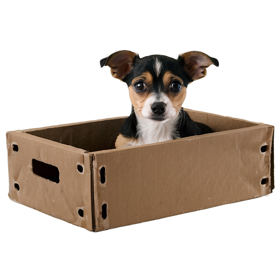 Small Dog In A Box Png 87