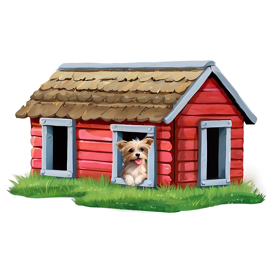 Small Dog In Doghouse Png 7