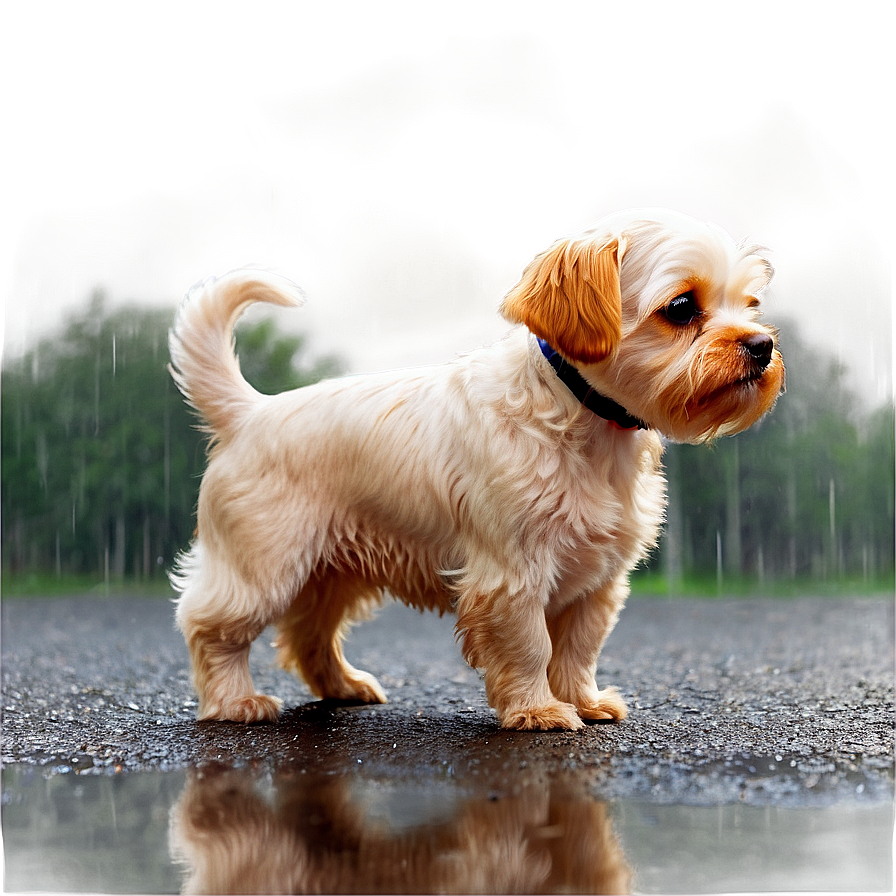 Small Dog In The Rain Png 06252024