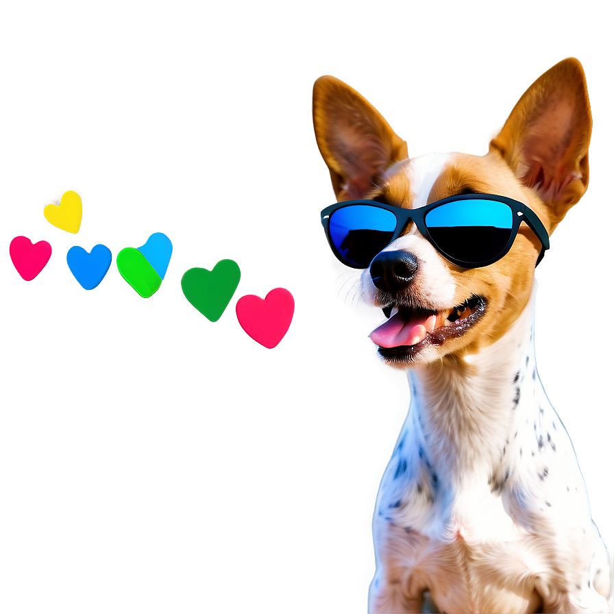 Small Dog Wearing Sunglasses Png Vrc79