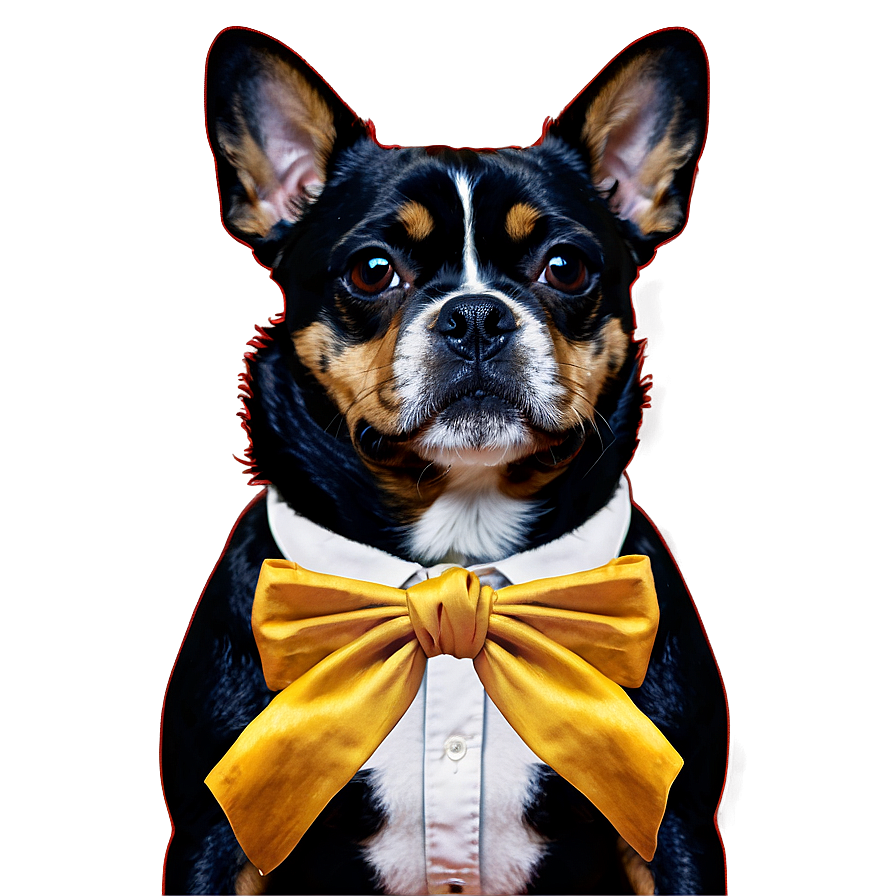 Small Dog With Bow Tie Png 06252024