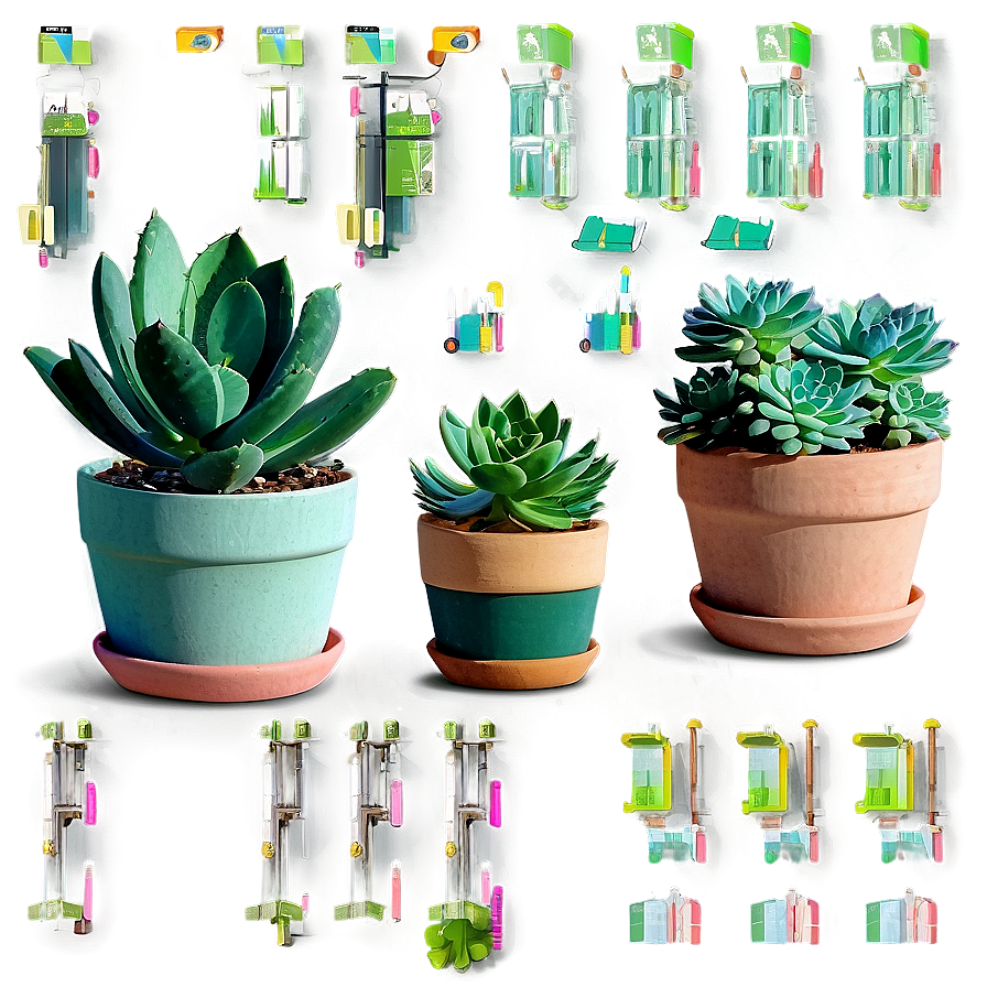 Small Potted Succulents Png 25