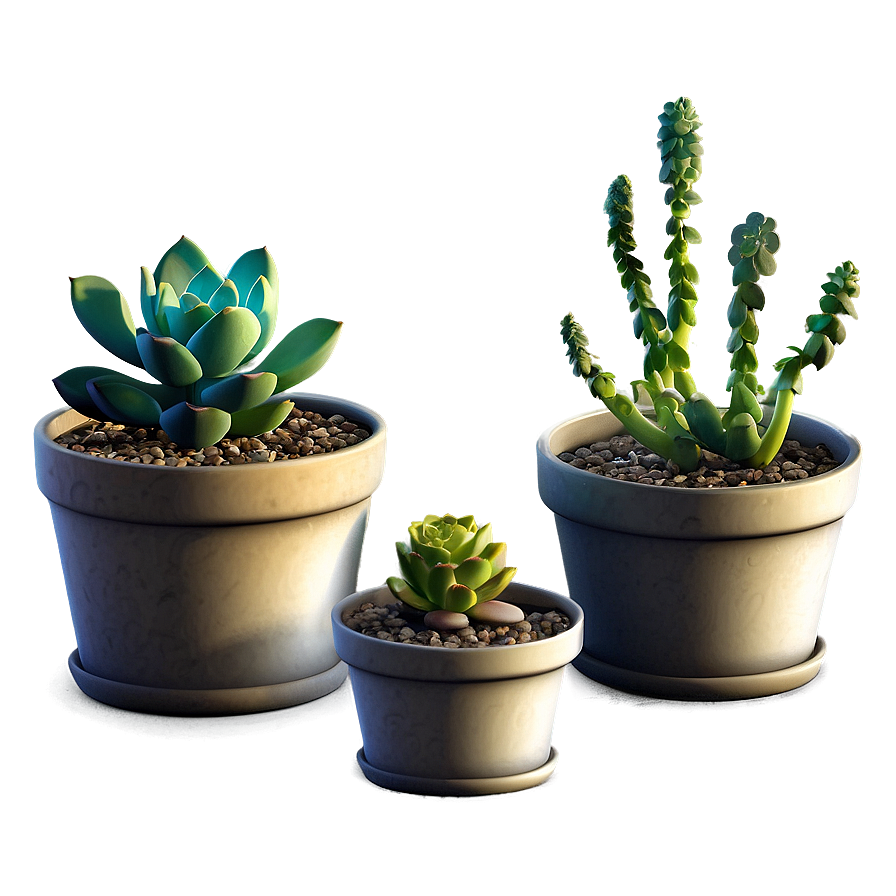 Small Potted Succulents Png 72