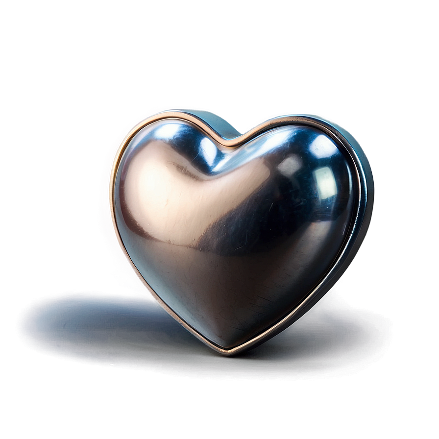 Small Silver Heart Png 06282024