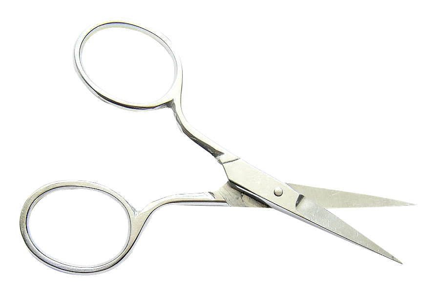 Small Silver Scissors Isolated.png