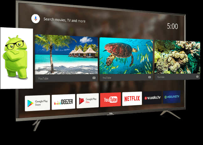 Smart T V Android Interface Display