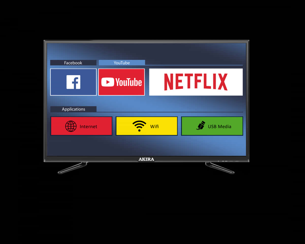 Smart T V Displaying Streaming Apps