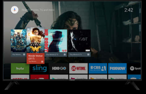 Smart T V Streaming Interface Wonder Woman