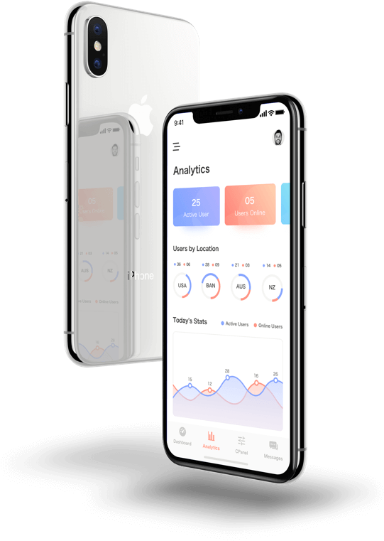 Smartphone Analytics App Display