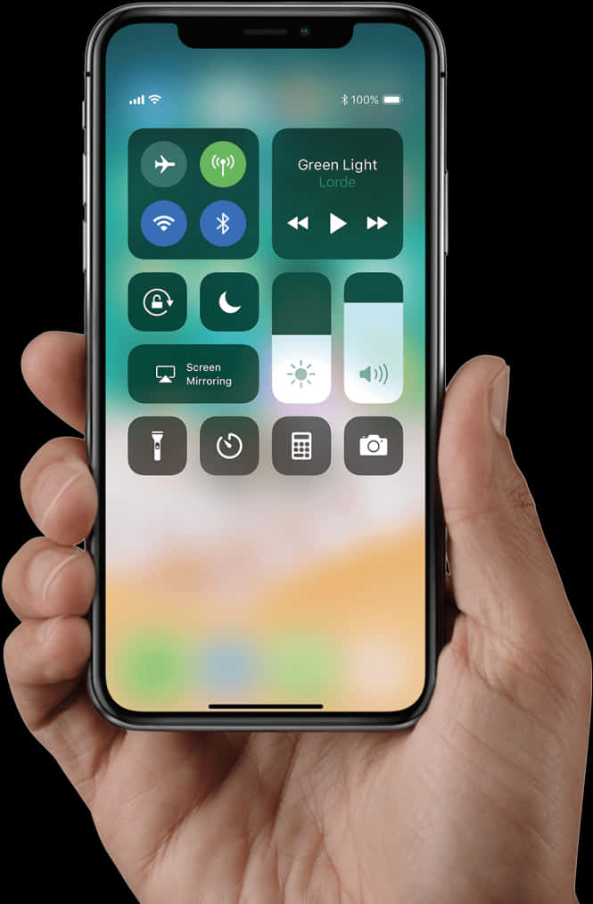 Smartphone Control Center Display