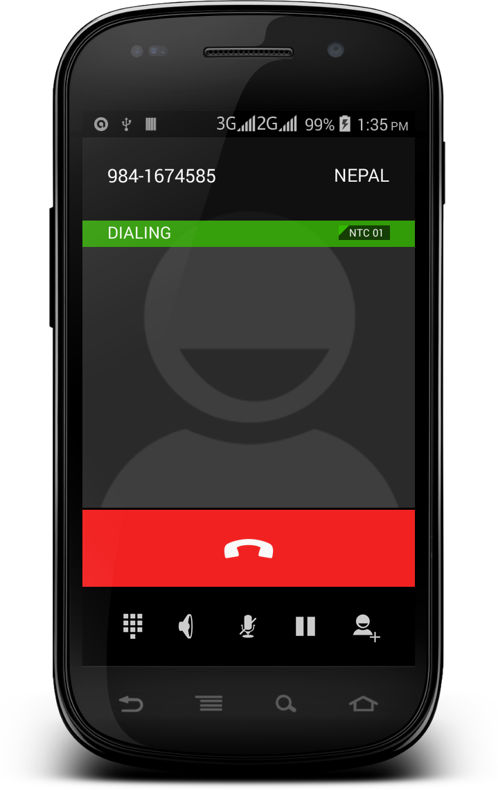 Smartphone Dialing Screen