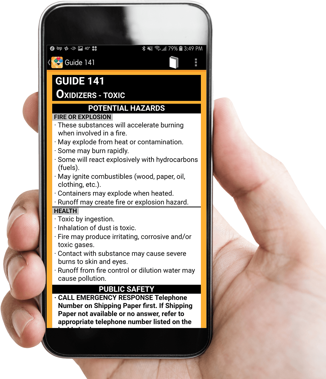 Smartphone Hazardous Materials Guide