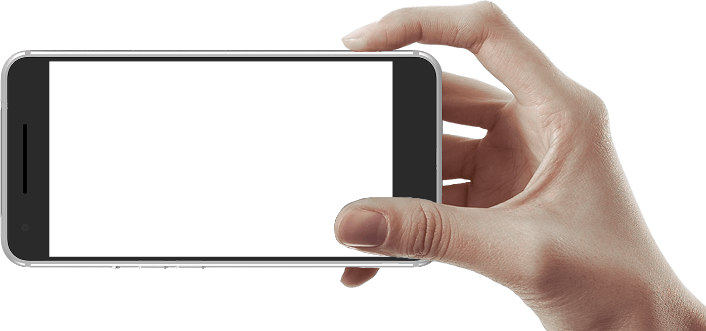 Smartphone Heldin Hand Horizontal