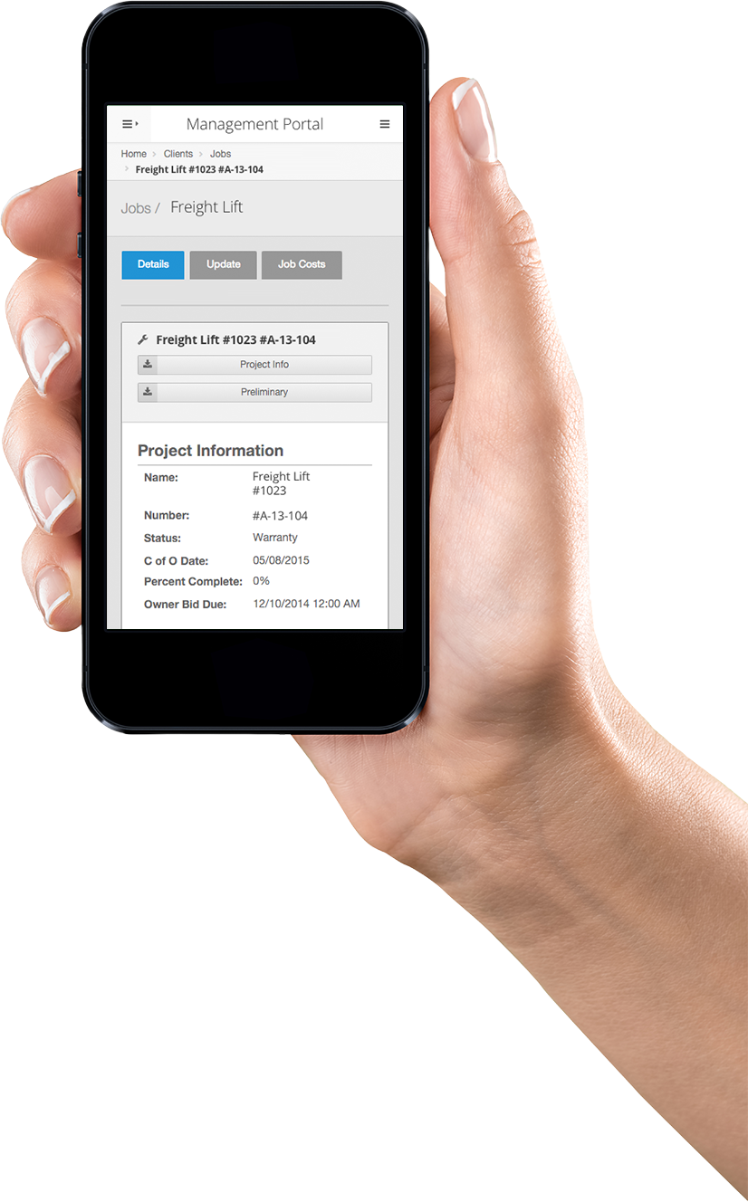 Smartphone Management Portal Display