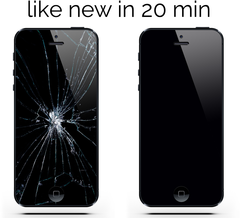 Smartphone Screen Repair Before After