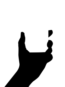 Smartphone Silhouette Black Background