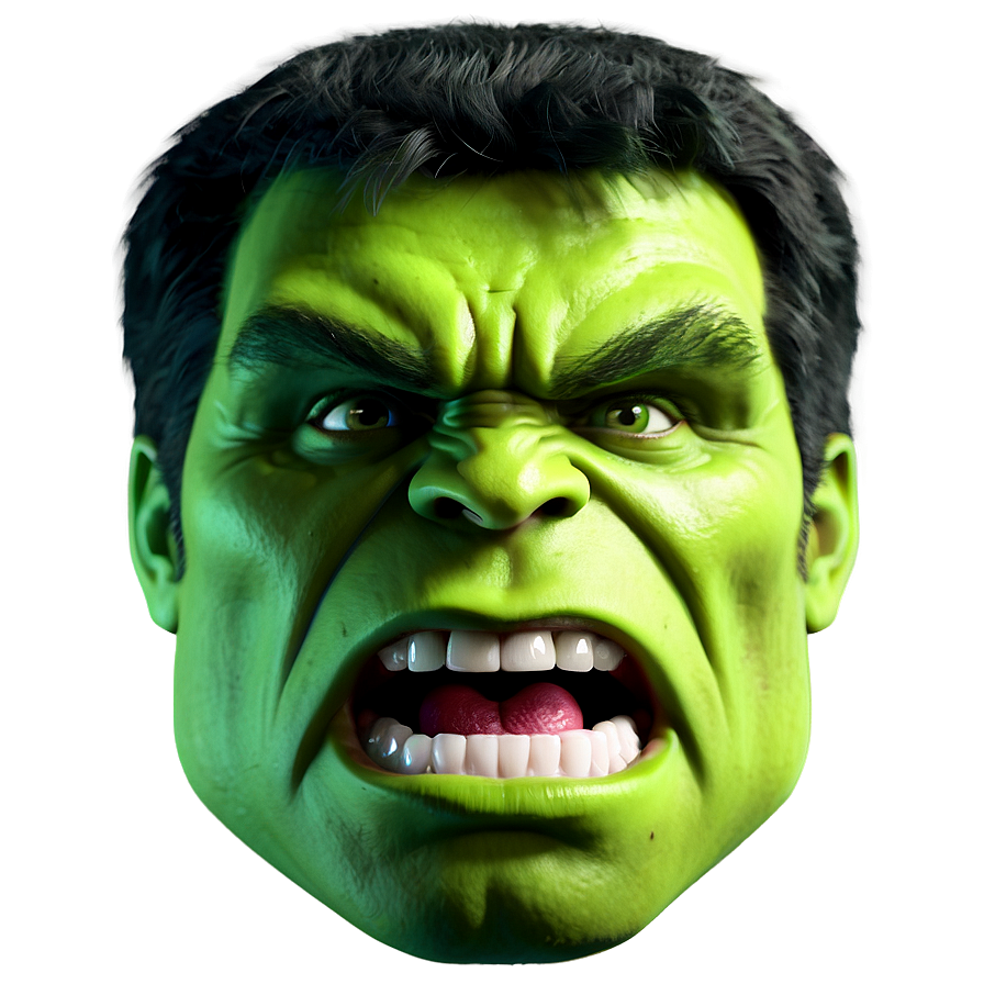 Smashing Hulk Face Png Mls43