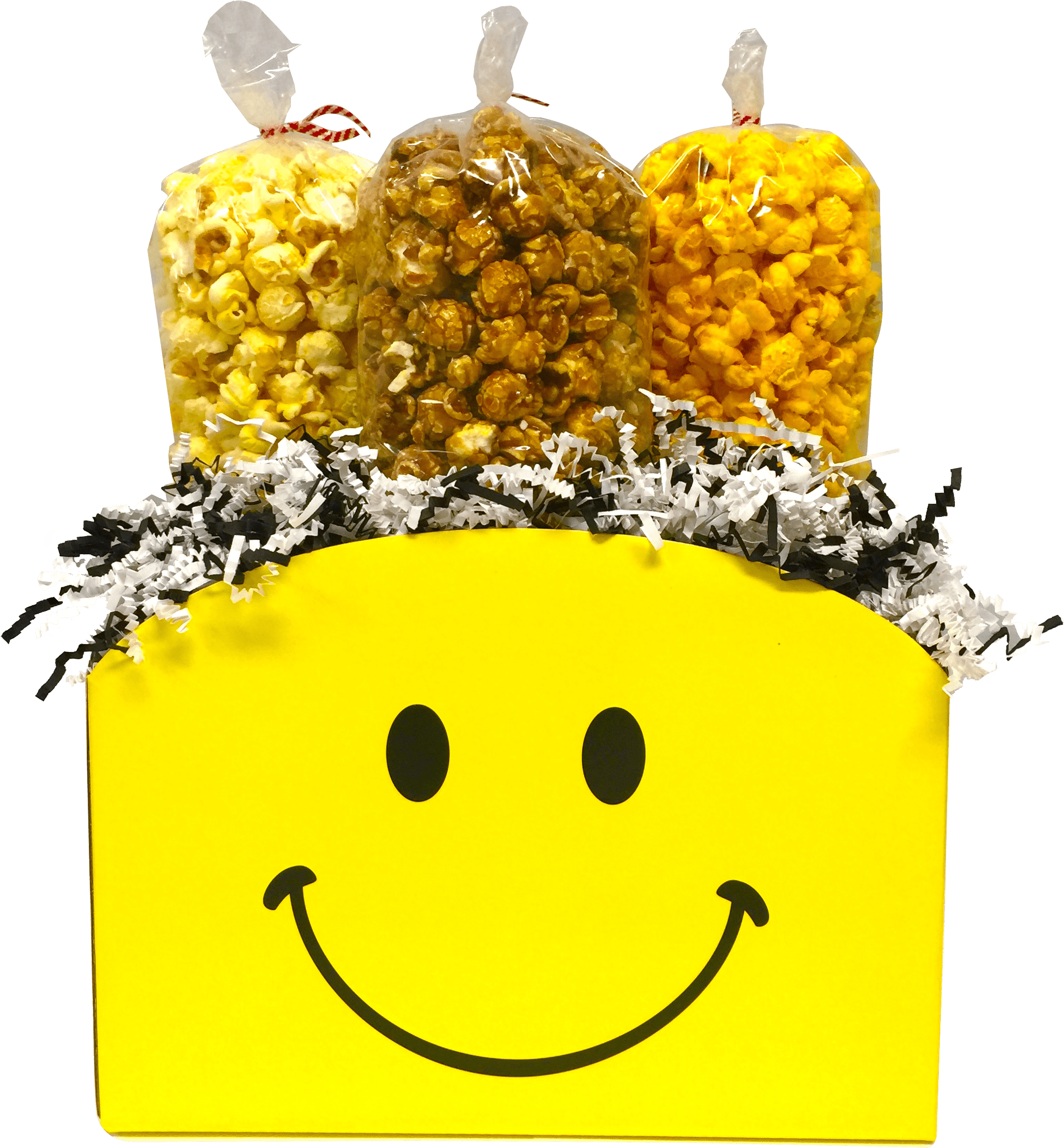 Smiley Face Gift Boxwith Popcorn Bags