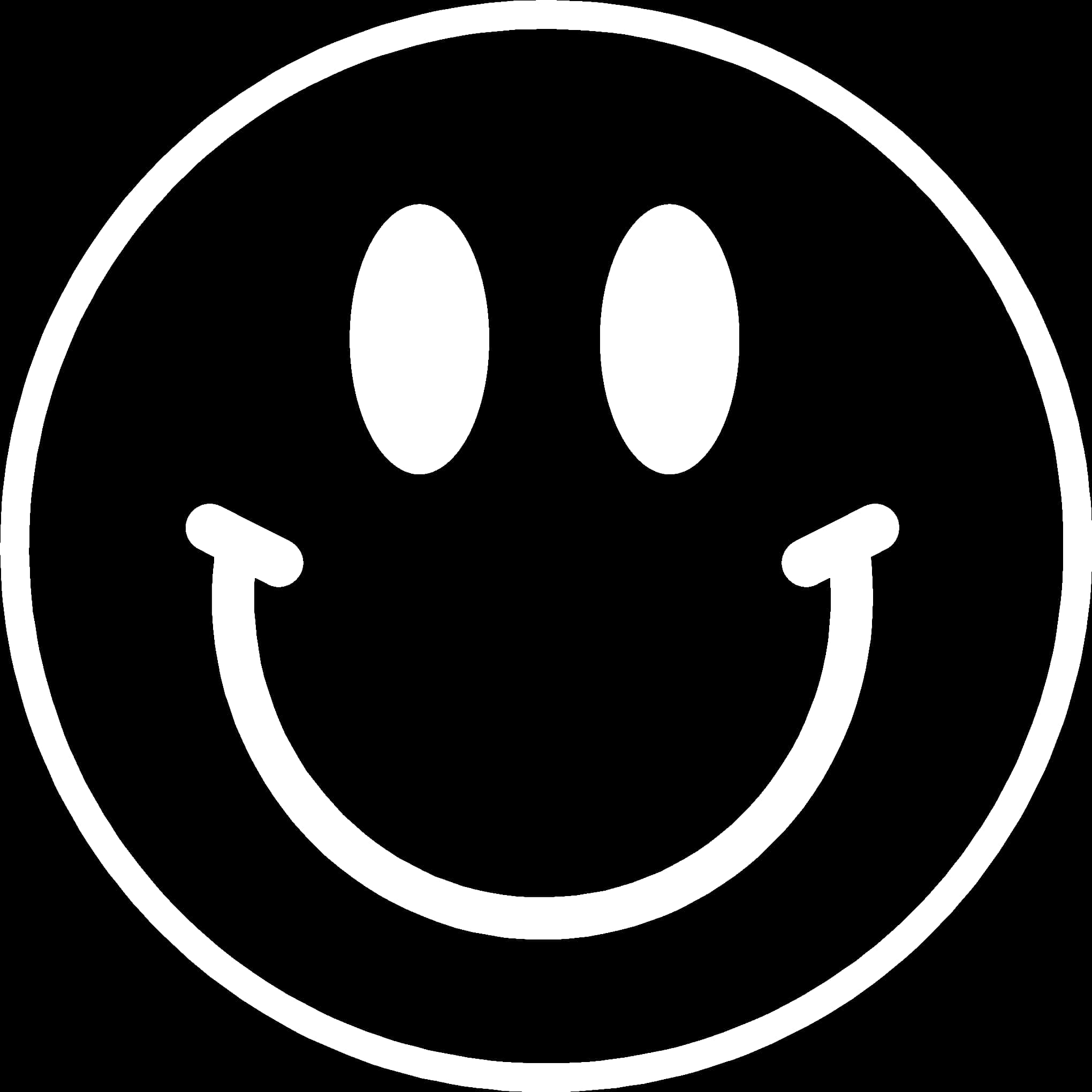 Smiley Face Icon Blackand White