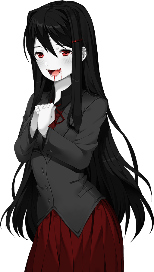 Smiling Anime Vampire Girl