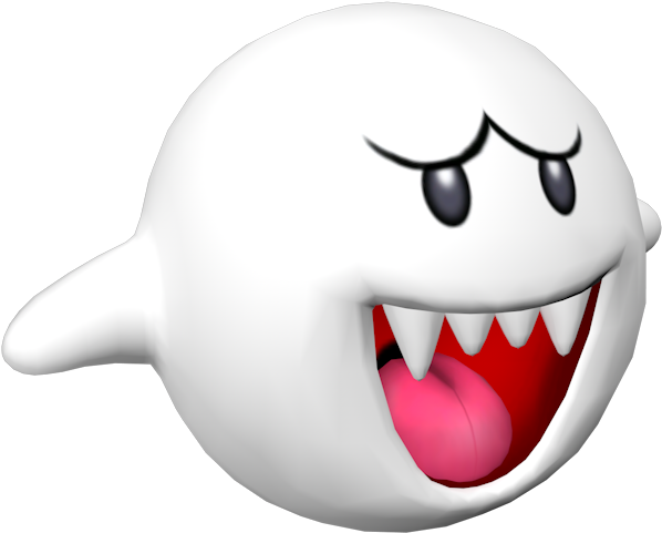 Smiling Boo Ghost Character