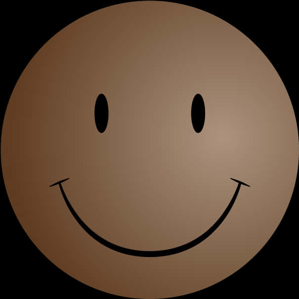 Smiling Brown Emoji Graphic