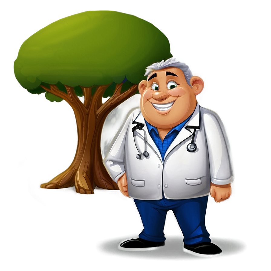 Smiling Cartoon Doctor Png 06262024