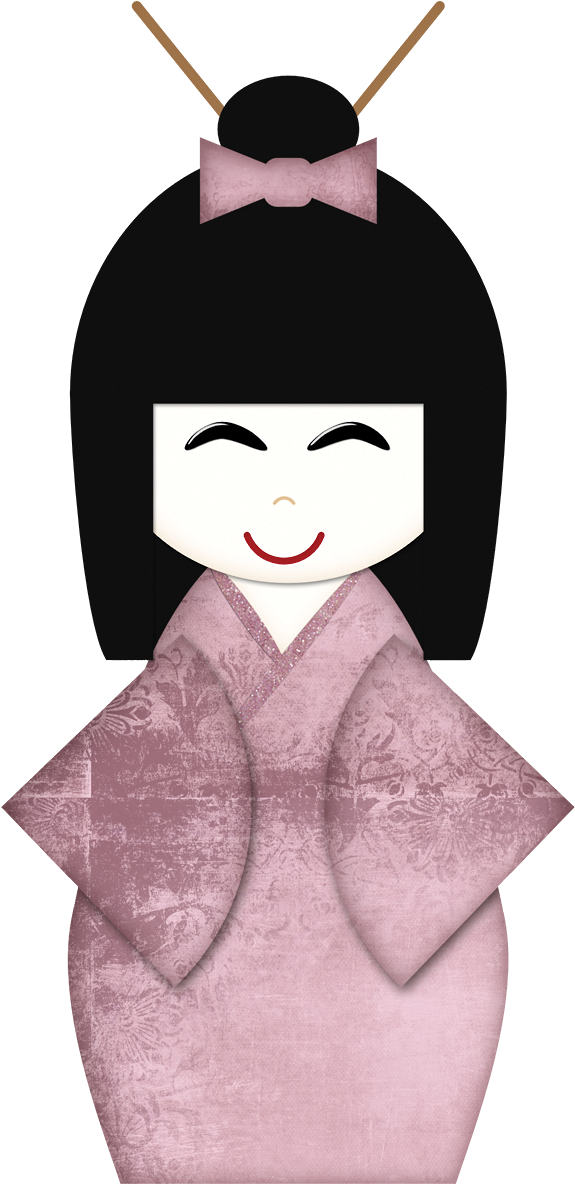 Smiling Cartoon Geisha