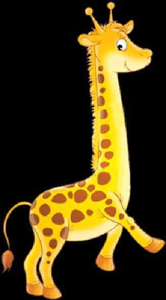 Smiling Cartoon Giraffe