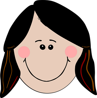 Smiling Cartoon Girl Graphic