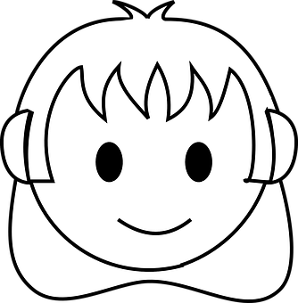 Smiling Cartoon Girl Icon