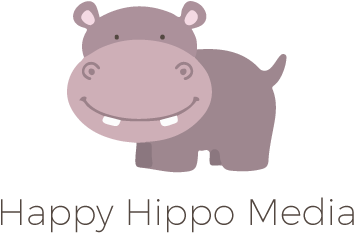 Smiling Cartoon Hippo Logo