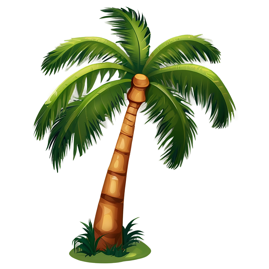 Smiling Cartoon Palm Tree Png Esd