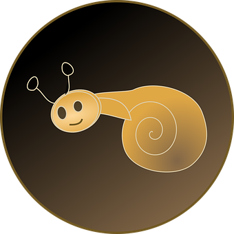 Smiling Cartoon Snail