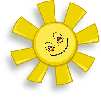 Smiling Cartoon Sun