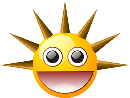 Smiling Cartoon Sun