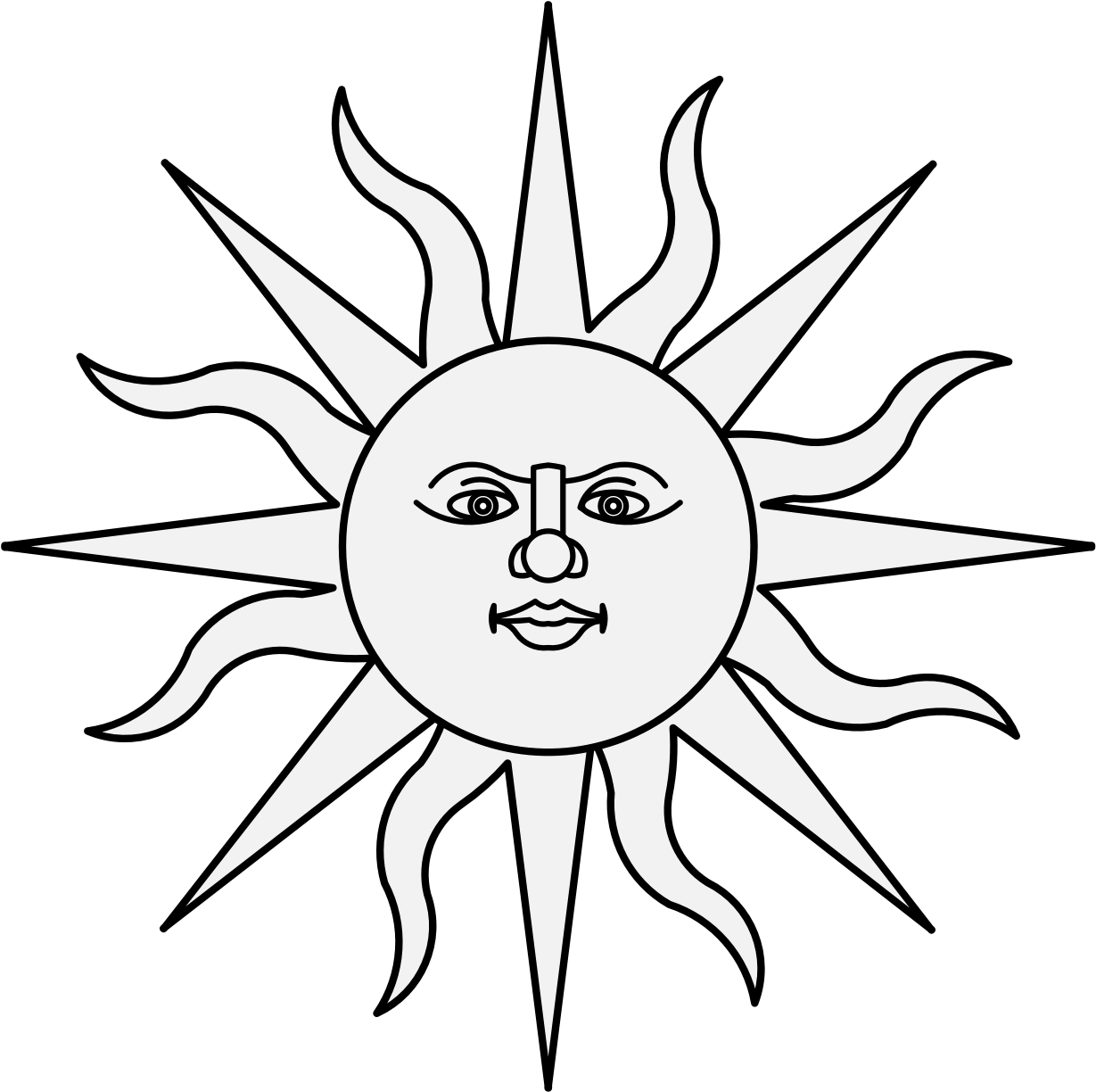 Smiling Cartoon Sun Graphic