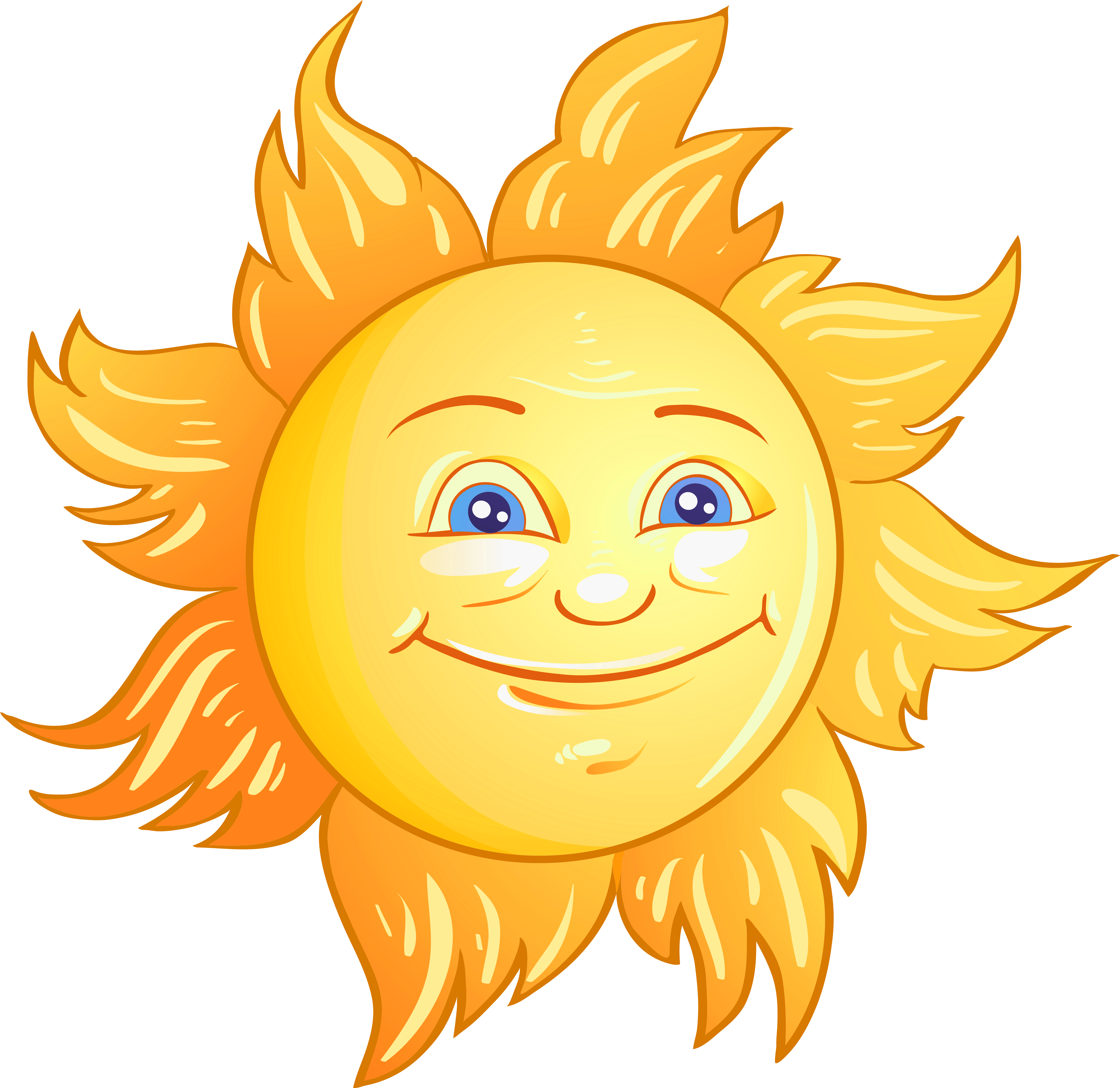 Smiling Cartoon Sun Graphic