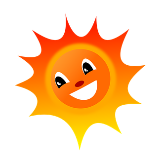 Smiling Cartoon Sun