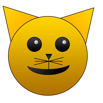 Smiling Cat Emoji Graphic