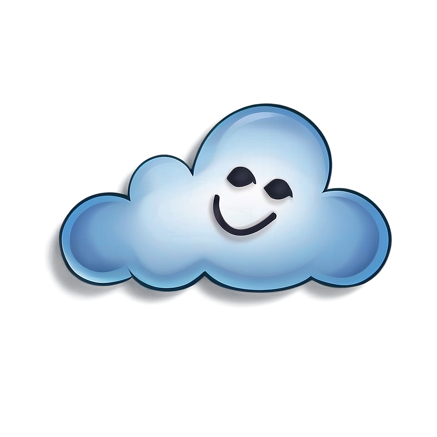 Smiling Cloud Emoji Png Npo83